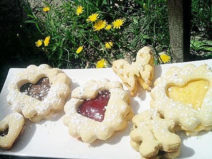 recette Assortiment de lunettes au lemon curd & à la confiture de fraise & nutella