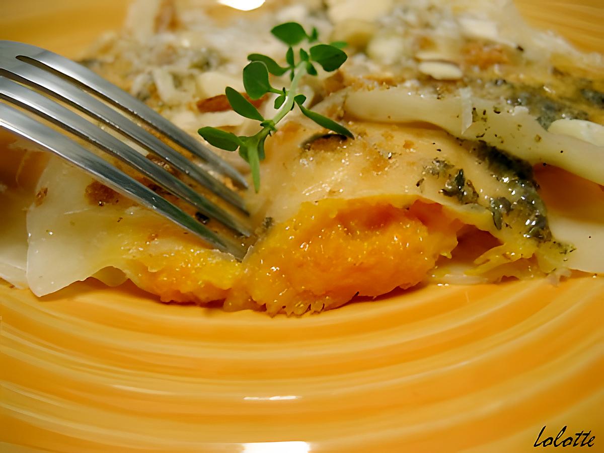 recette Raviolis butternut, gingembre, amaretti au beurre de sauge