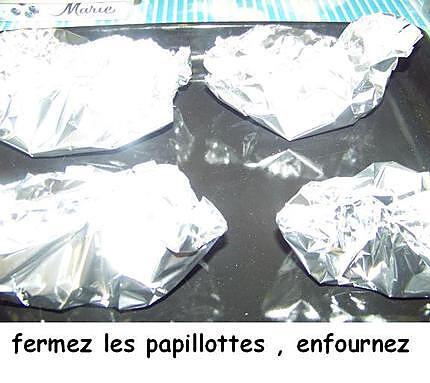 recette Aubergines blanches en papillote