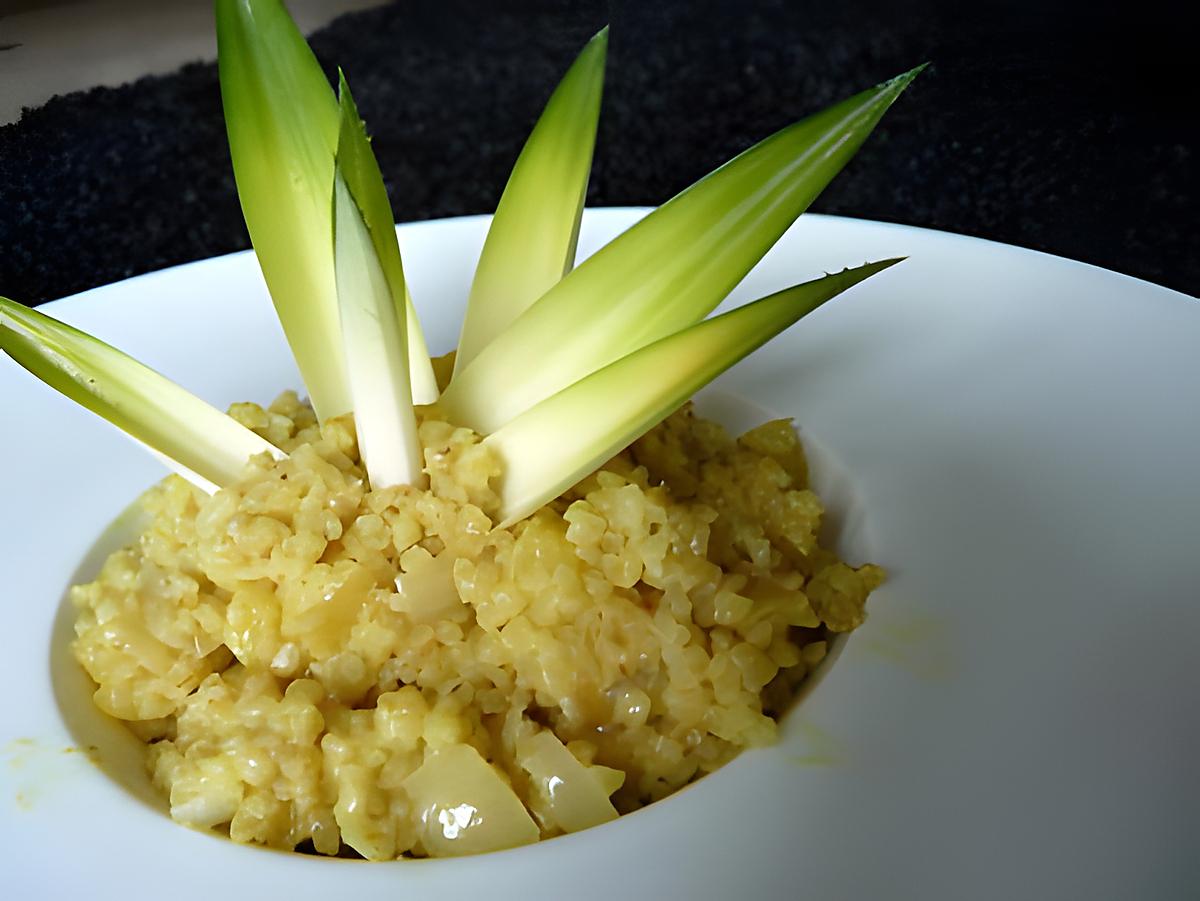 recette boulgour au lait de coco-ananas et curry