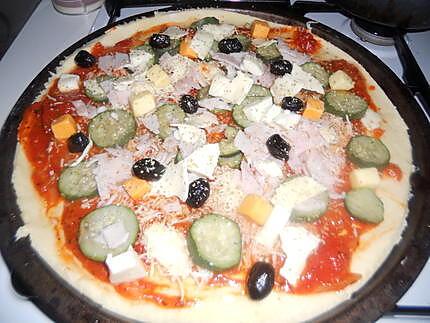 recette Pizza a la courgette