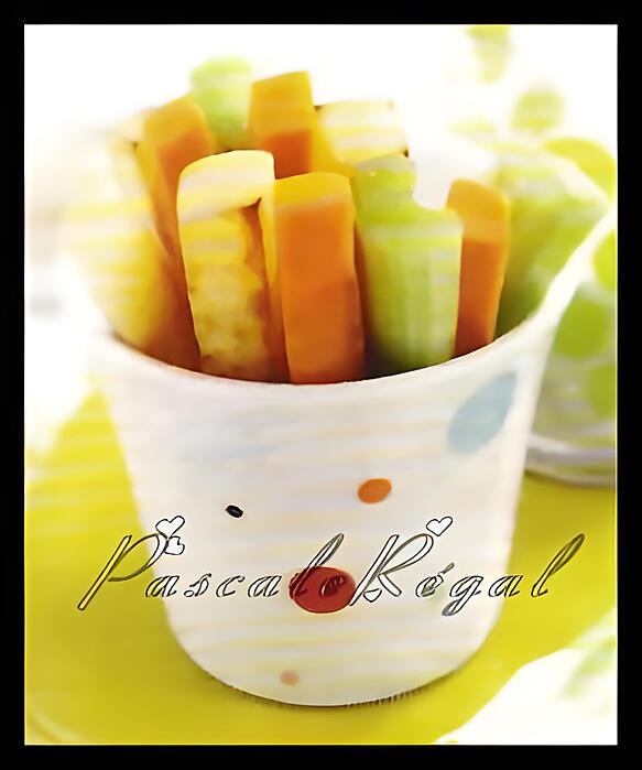 recette Frites de pomme de terre, de céleri et de carotte (Trempettes)