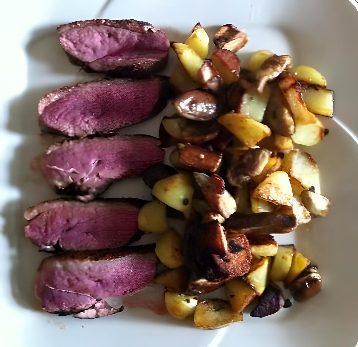 recette Magret de canard et sa poêlée forestière