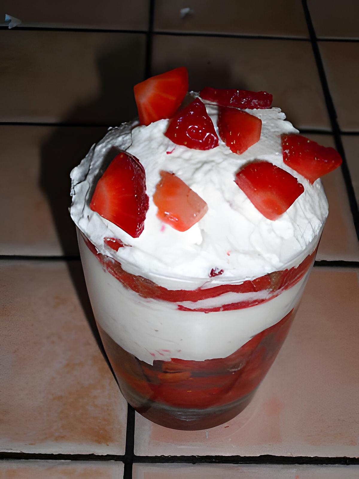 recette Verrine fraises sur lit de spéculos