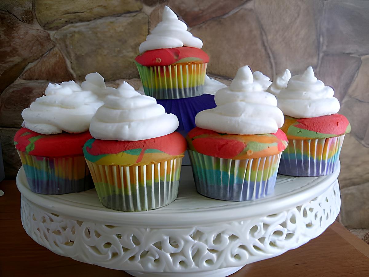 recette ?? Cupcakes Arc-en-ciel ??