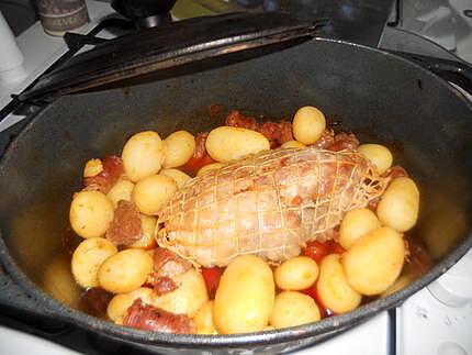 recette Rotis de dinde au merguez et pommes de terres