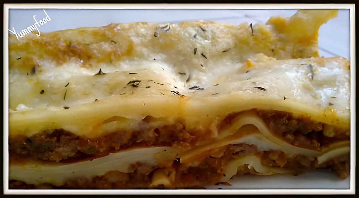recette Lasagne bolognaise aux 3 fromages