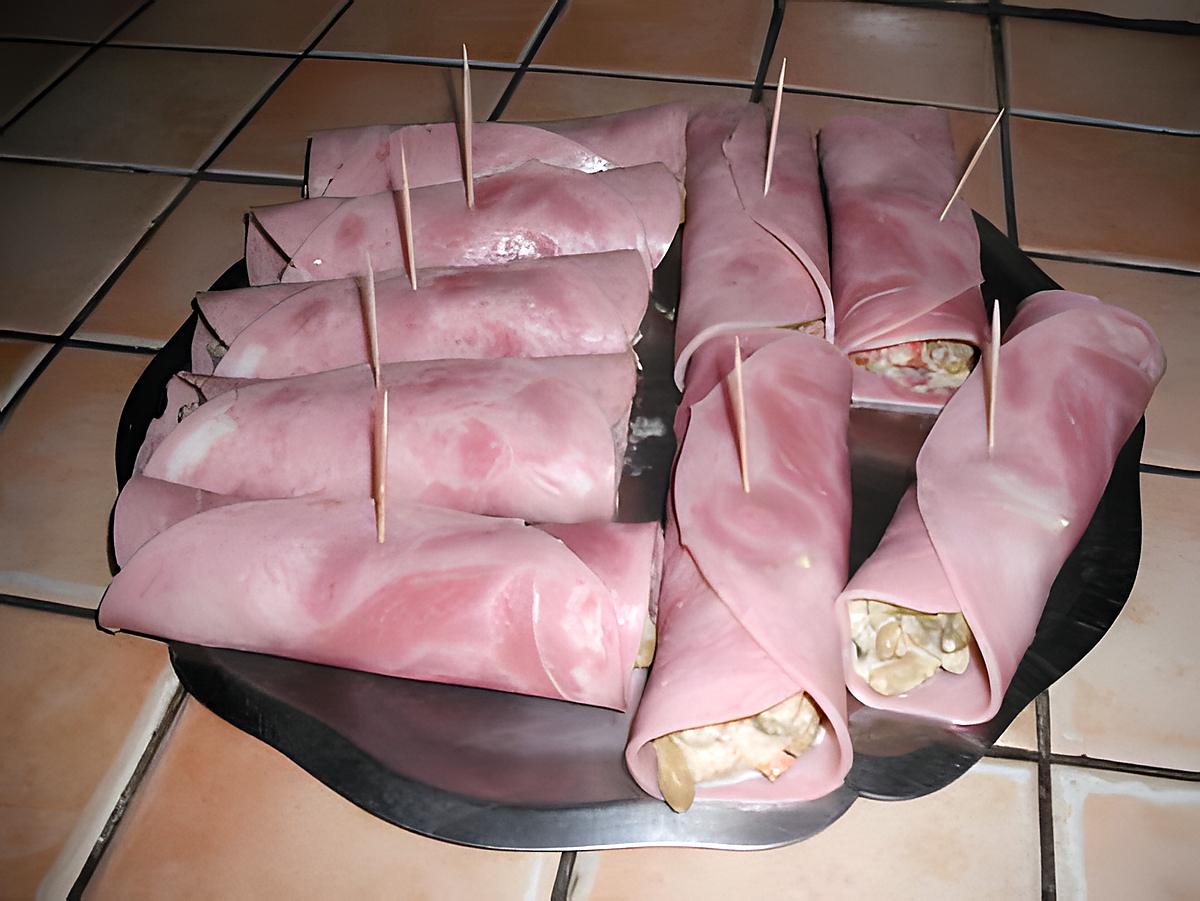 recette Mes roulés au jambon