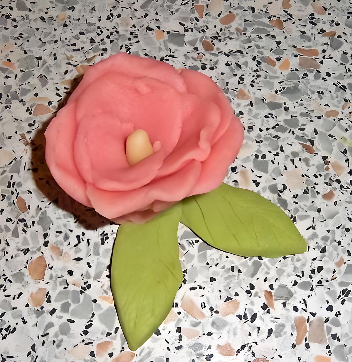 recette Rose en pâte d'amandes