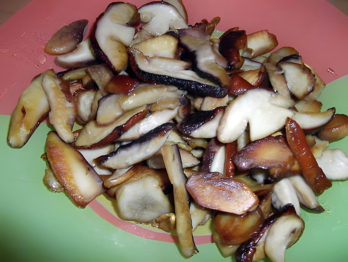 recette POËLE DE CEPES AU MOIS D'AOÛT!!!