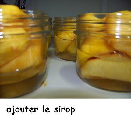 recette Pêches au sirop léger -  en bocaux ( conserves)