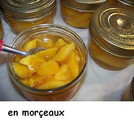 recette Pêches au sirop léger -  en bocaux ( conserves)