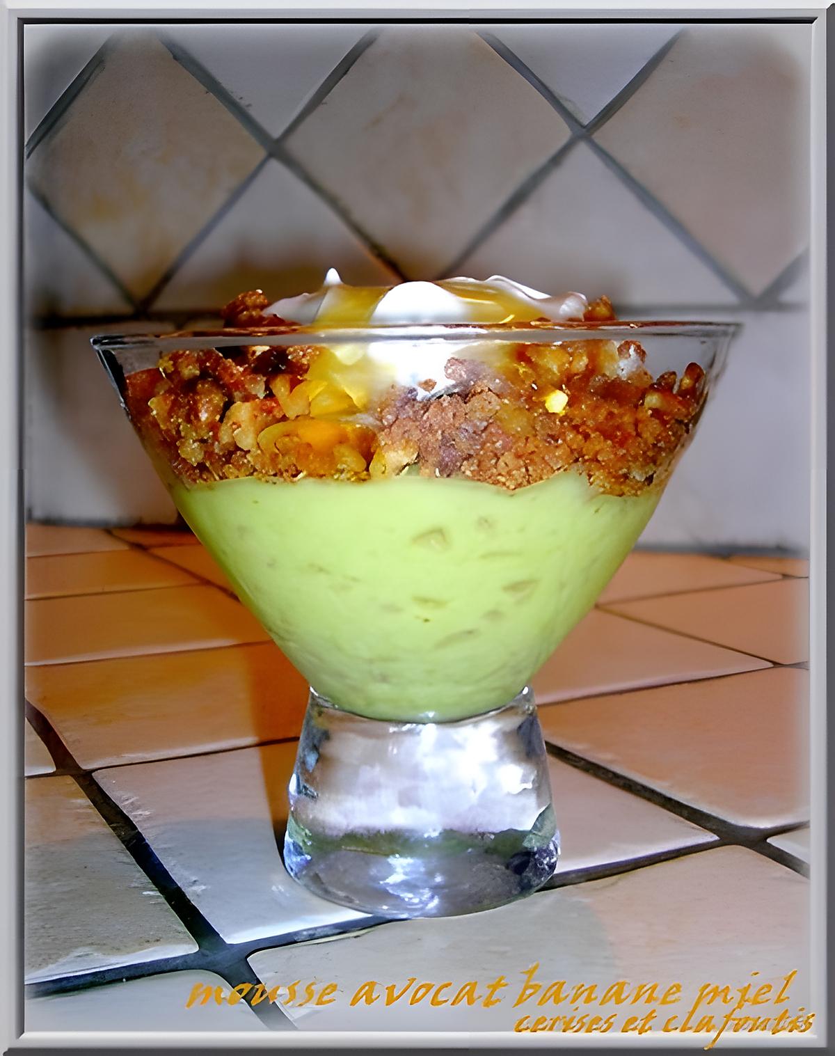 recette Mousse Avocat-Banane-Miel