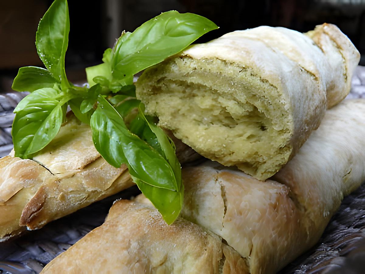 recette Pain au basilic