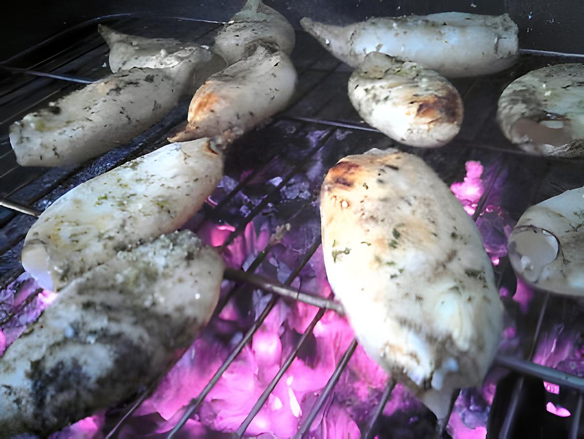 recette Calamars mariné au barbecue