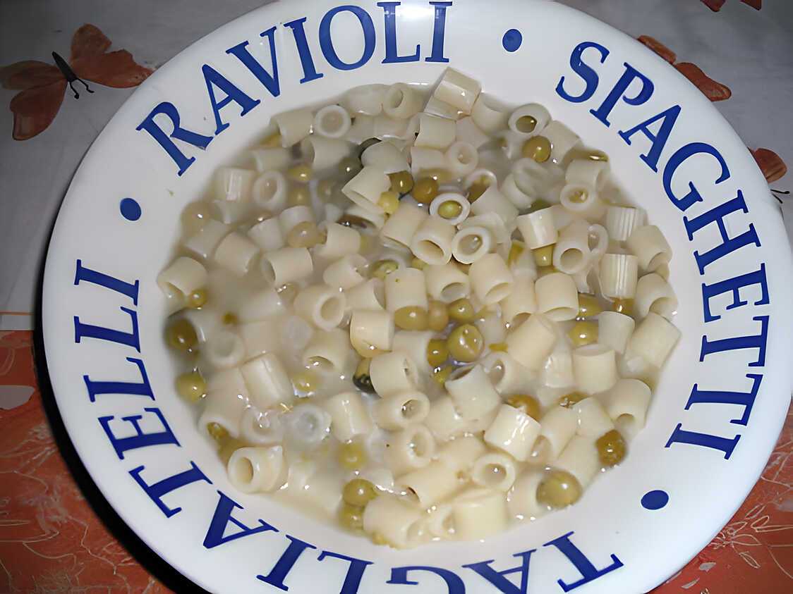 Recette de Pâtes aux petits pois