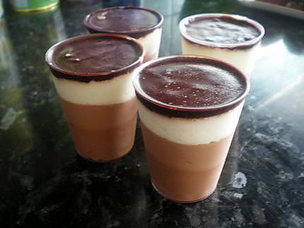 recette verrine trois chocolat