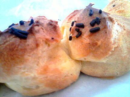 recette Couronne de pate à chou parfumé au citron et vermicelle chocolaté