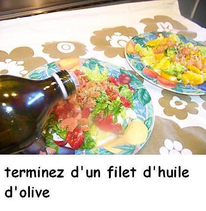 recette Salade aux lardons de saumon atlantique  fumé