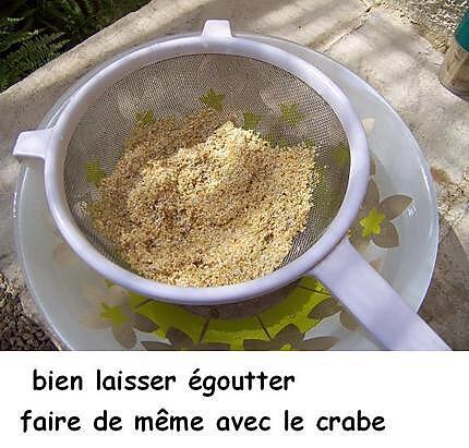 recette Taboulé vert au crabe et aux oignons rouges