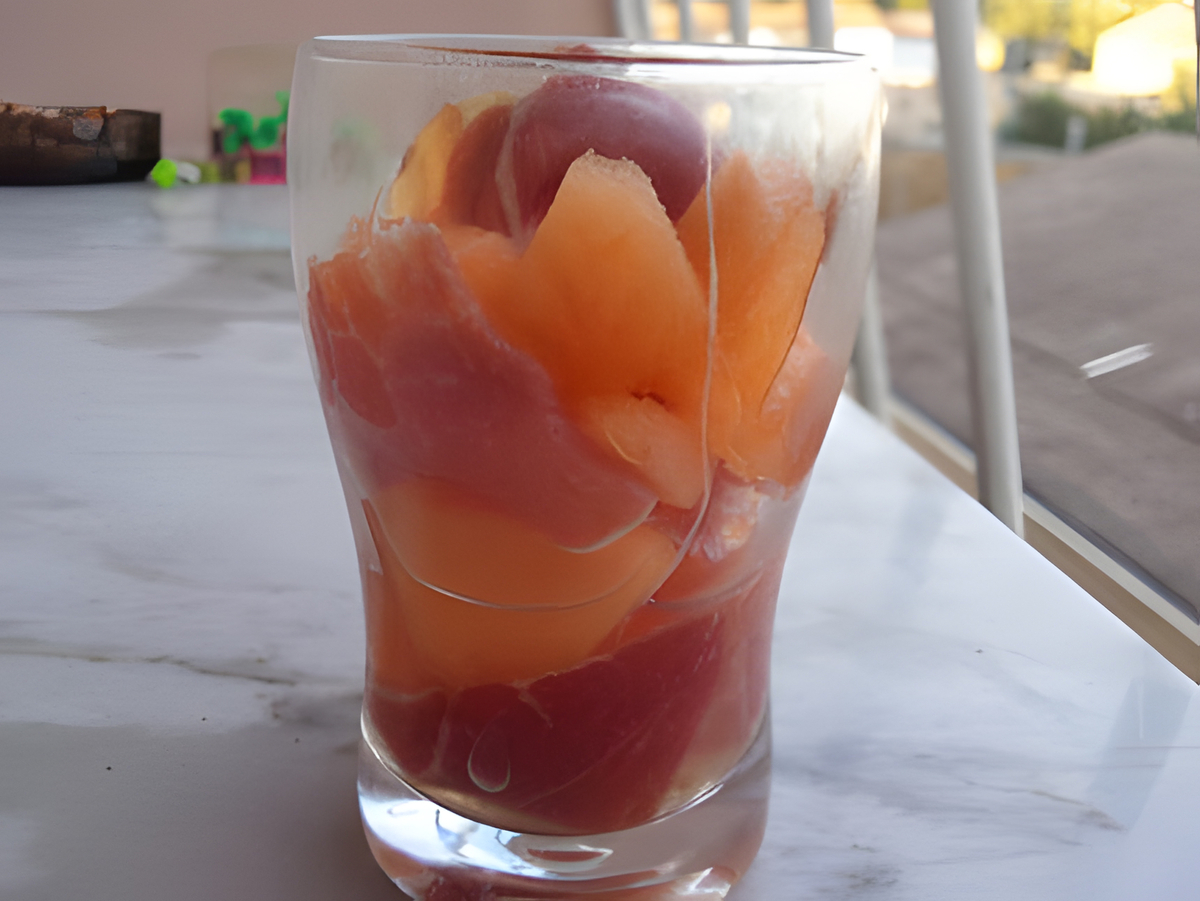 recette Verrine jambon cru et melon