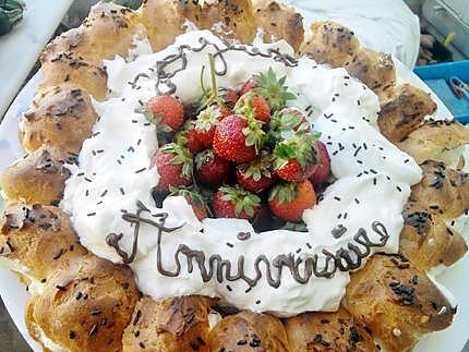 recette Paris brest à la créme de mascarpone citroné et fraises