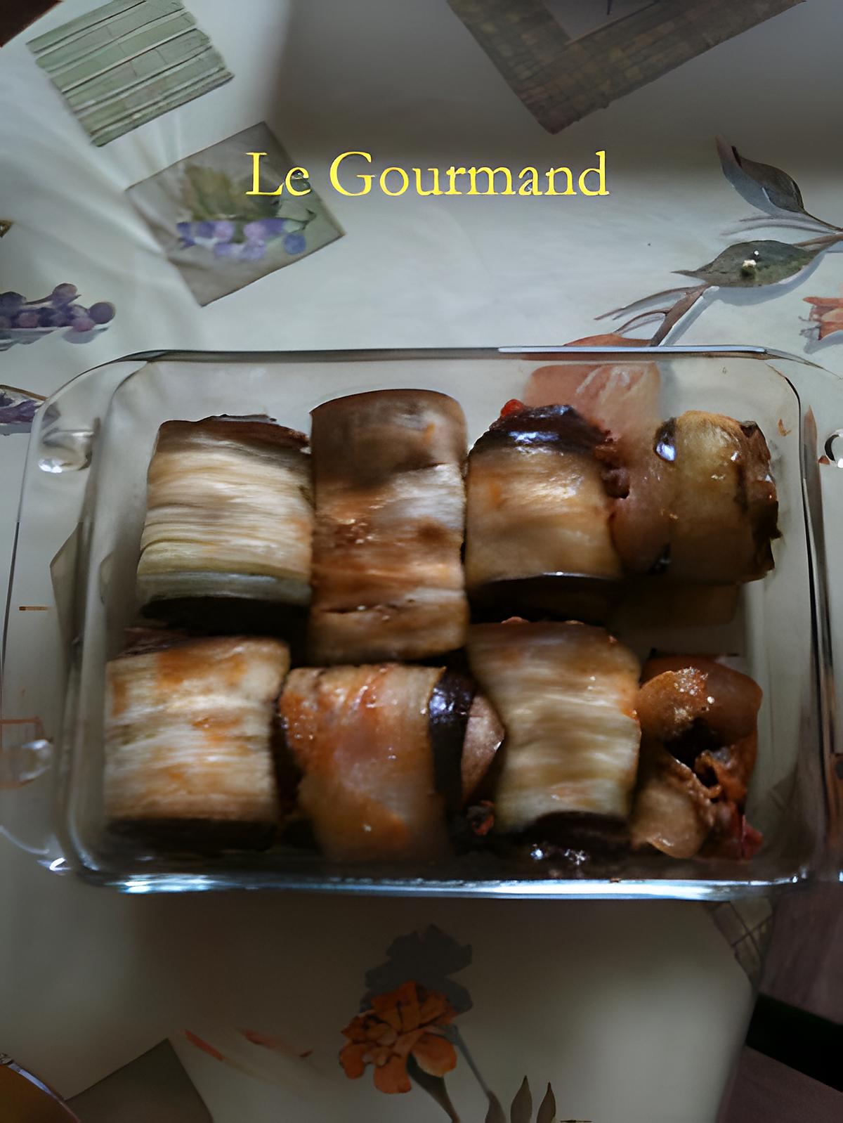 recette Roulades d'aubergines farcies