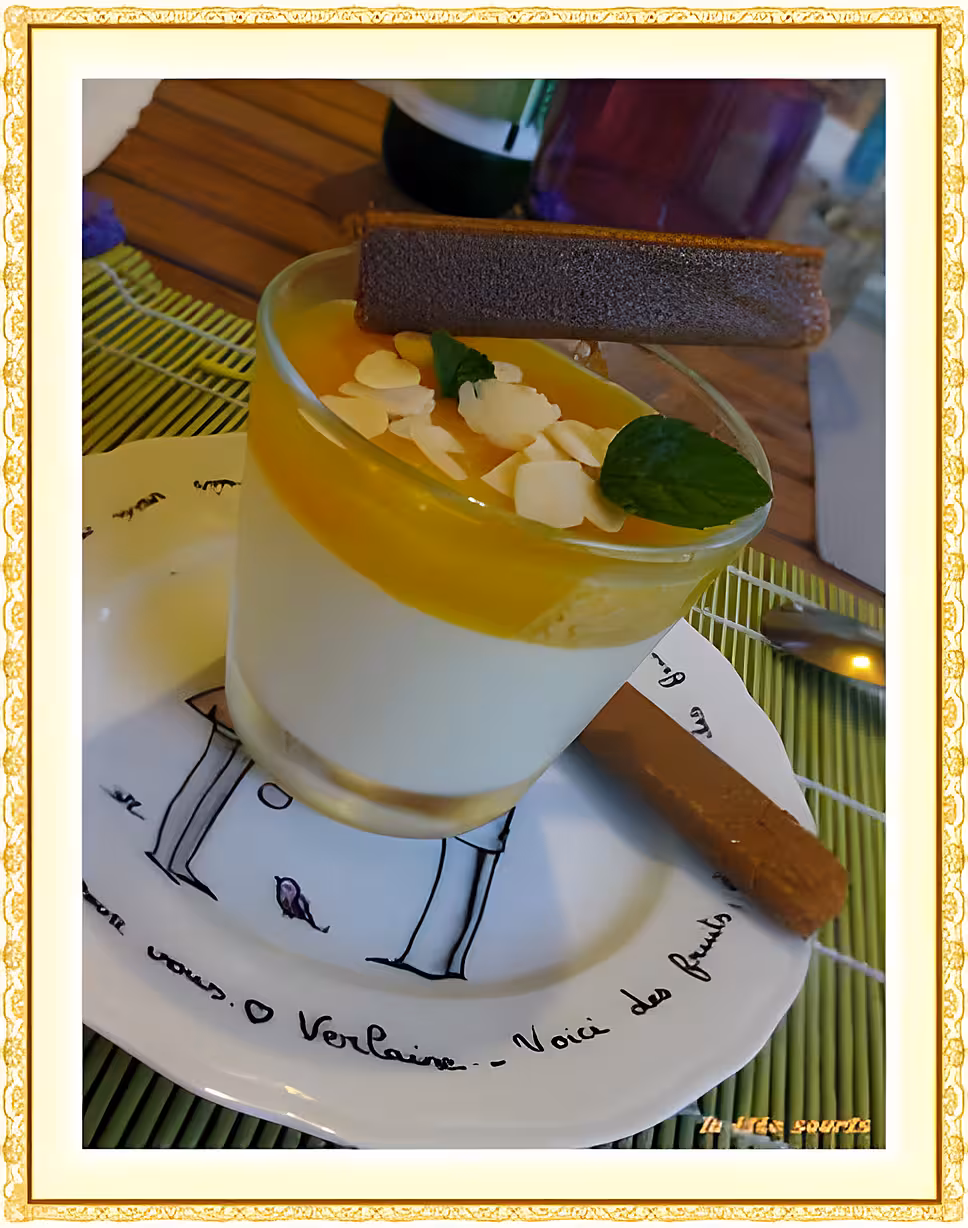 recette Pannacotta au lait de coco et gelée de mangue