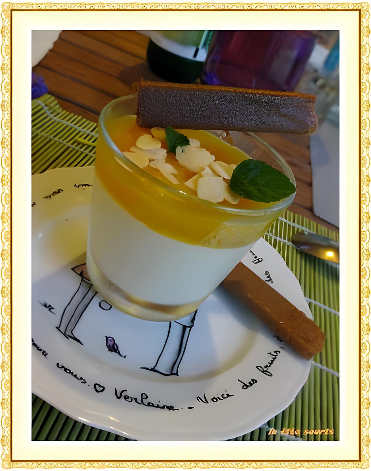 recette Pannacotta au lait de coco et gelée de mangue