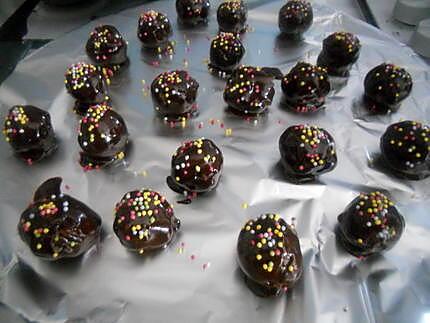 recette Cake pops pate d'amande au chocolat