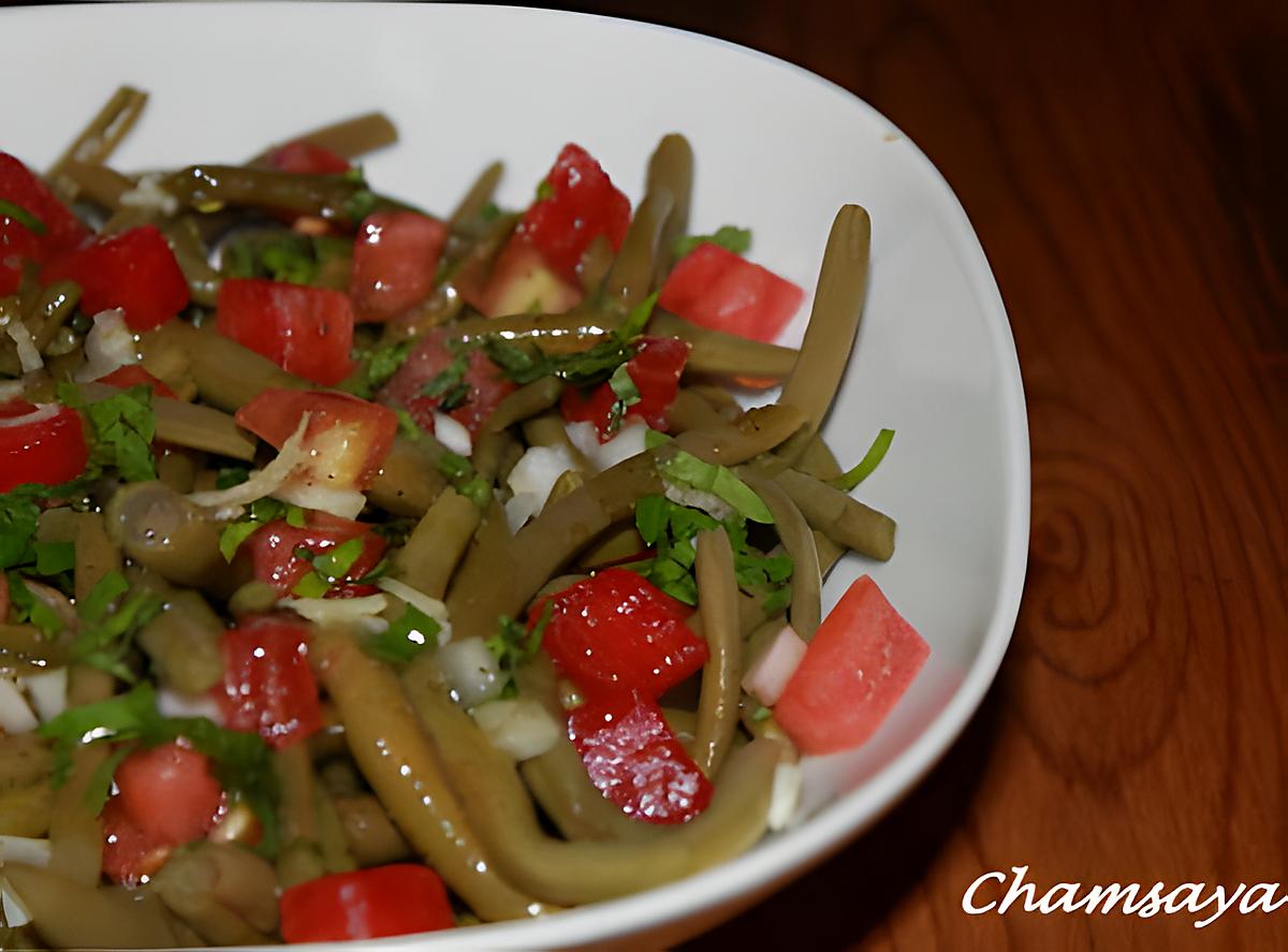 recette Salade de haricots verts et tomates