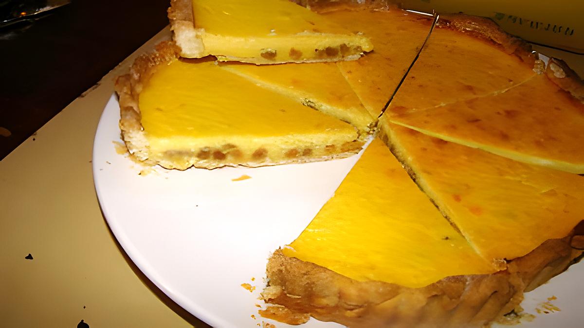 recette Tarte au fromage blanc et aux raisins secs