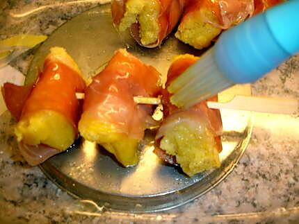 recette Brochettes de Polenta et jambon