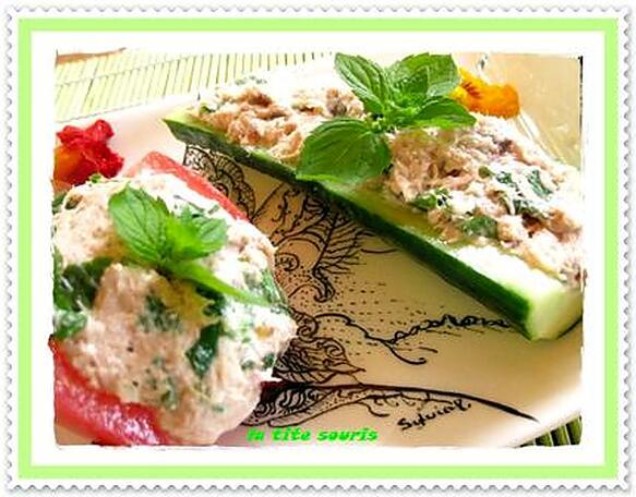 recette Légumes farcis à la mousse de thon et à la menthe fraiche