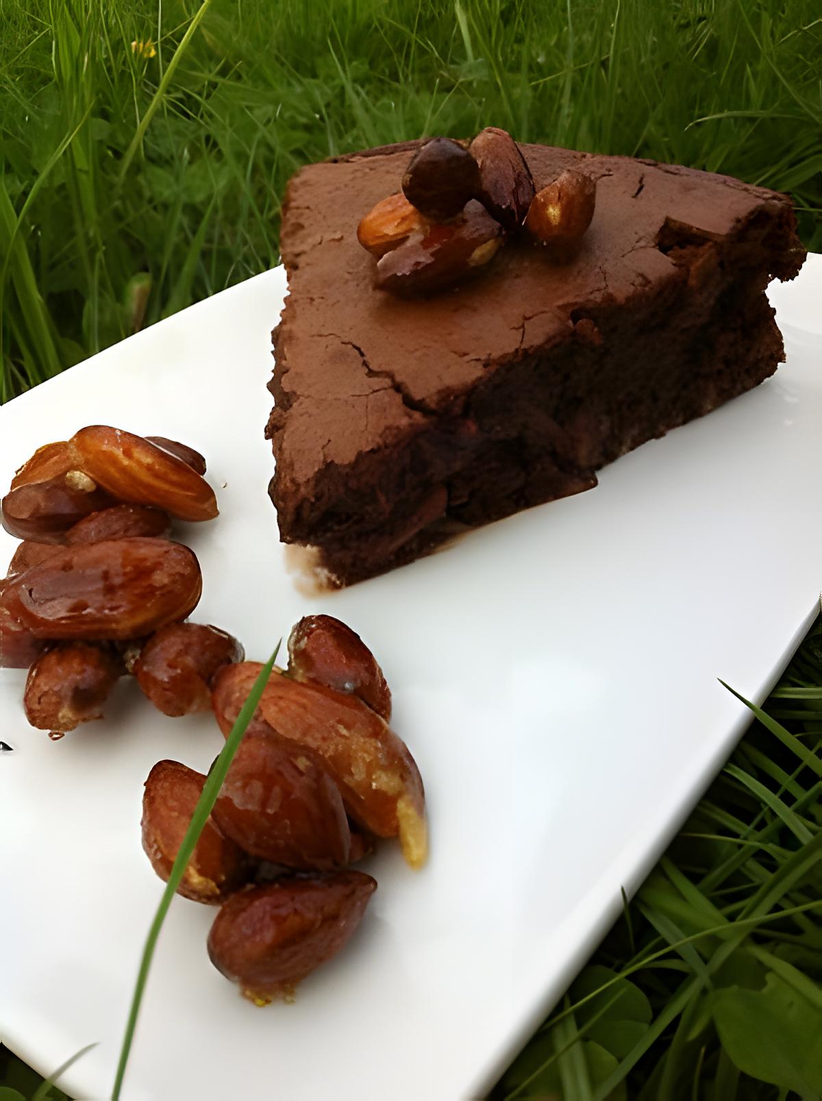 recette Brownie Coulant aux Amandes Caramélisées...