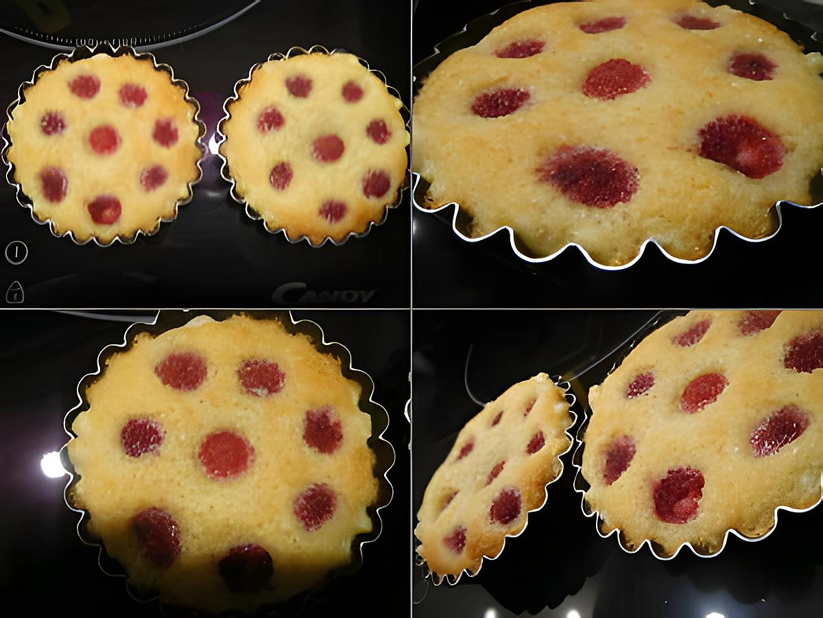 recette TARTELETTES AMANDES - FRAMBOISES - COEUR CHOCOLAT.