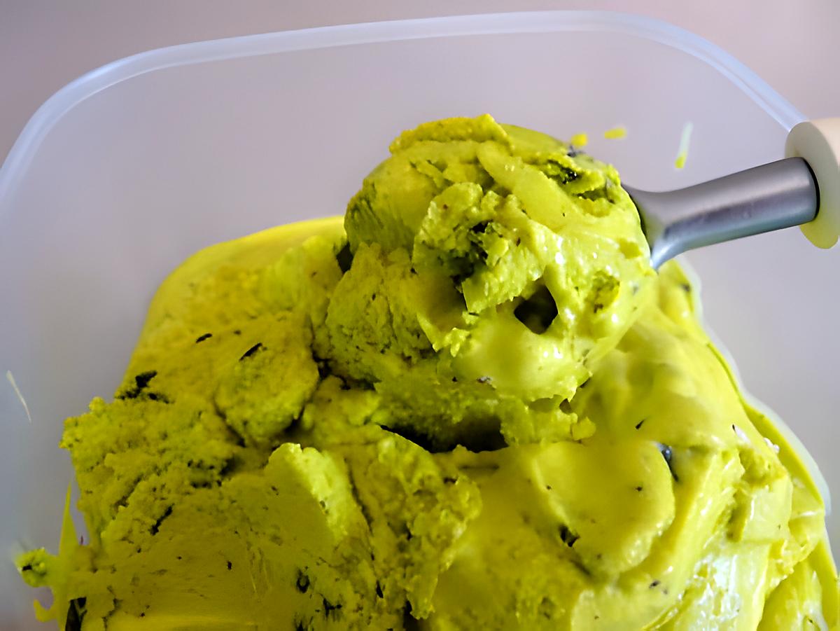 recette Glace à la menthe et pépites de chocolat