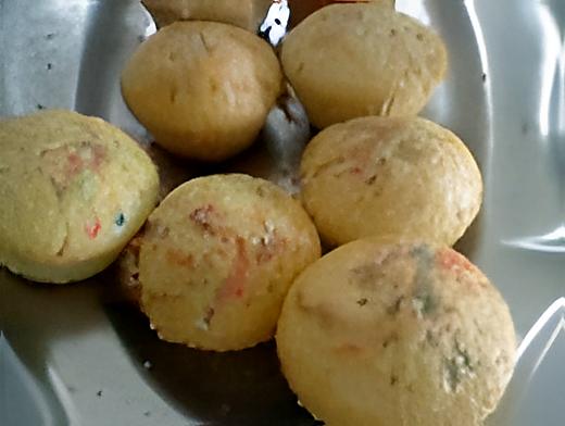recette muffins au citron colorés