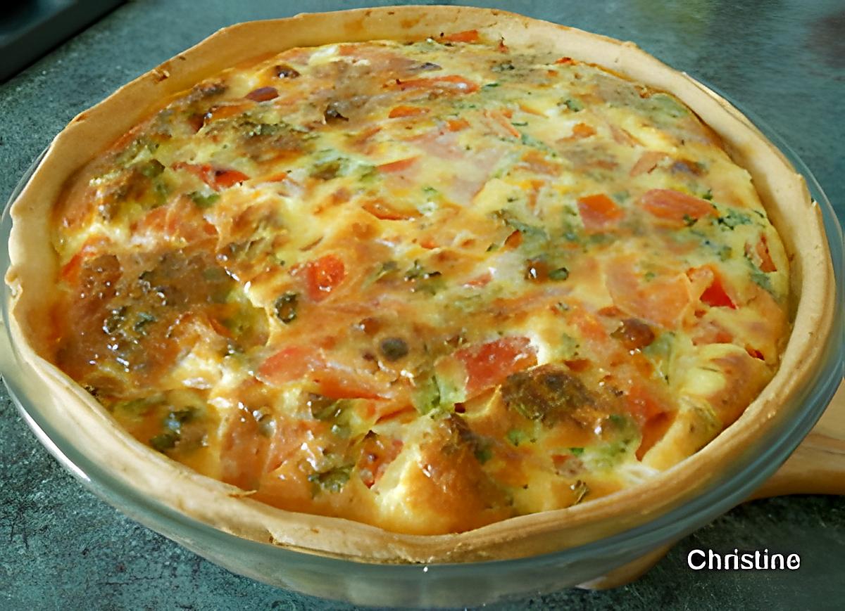 recette Quiche aux tomates et fromage de chèvre de Mathilde