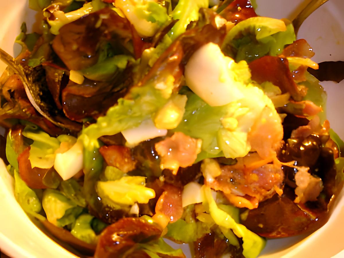 recette Une Envie de Salade Lardons Oeufs Dur