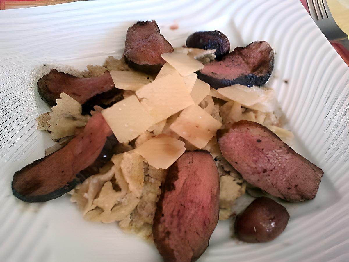 recette magret de canard aux farfalles