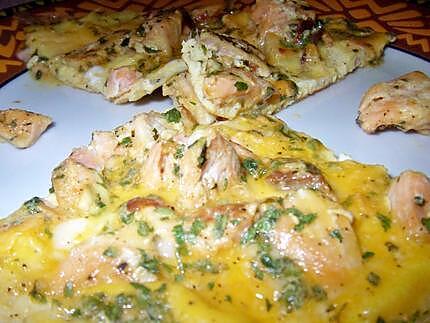 recette Omelette au saumon