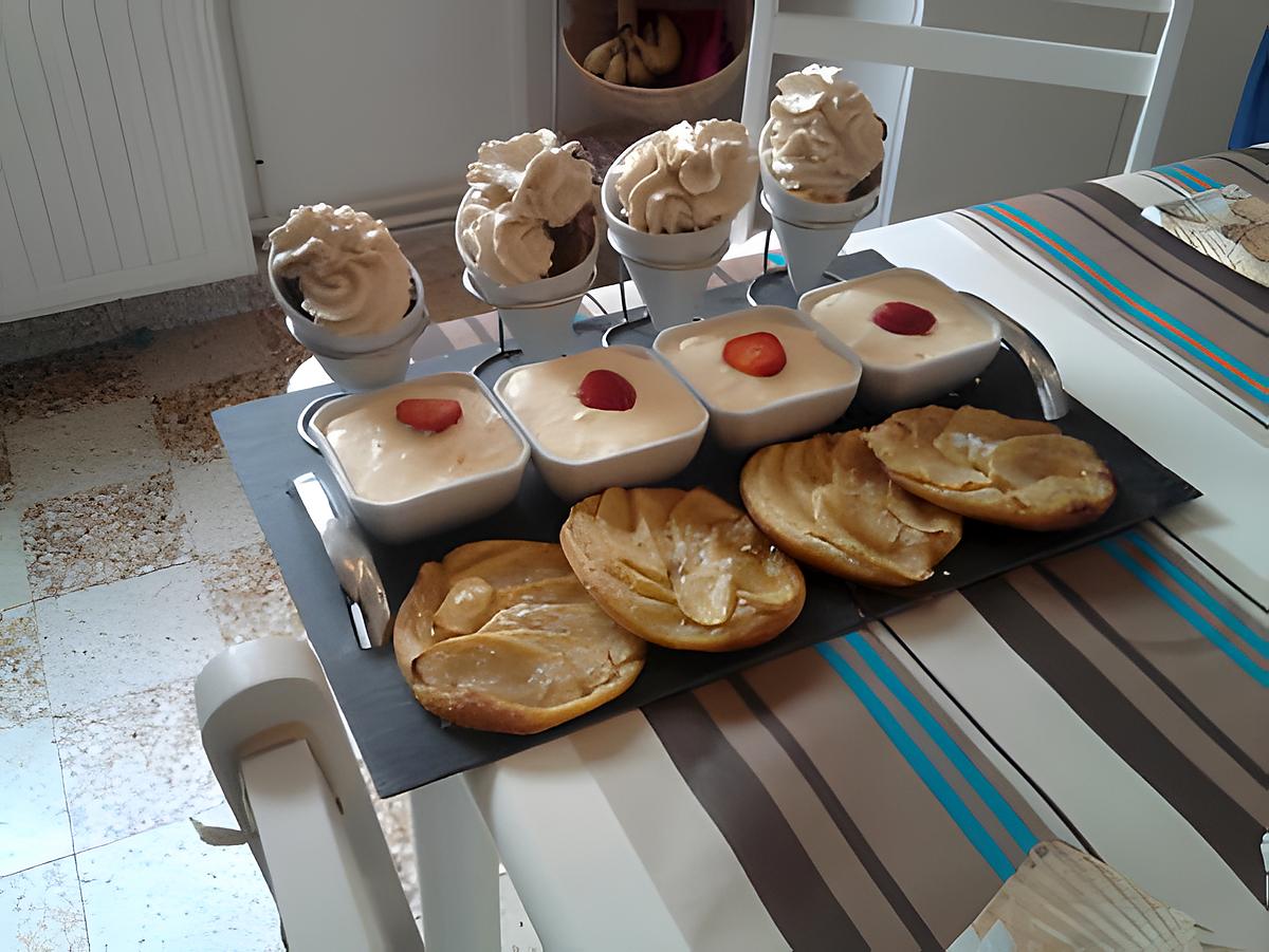 recette Chantilly banana...split, fraises façon tiramisu, tartes fines aux pommes caramélisées.