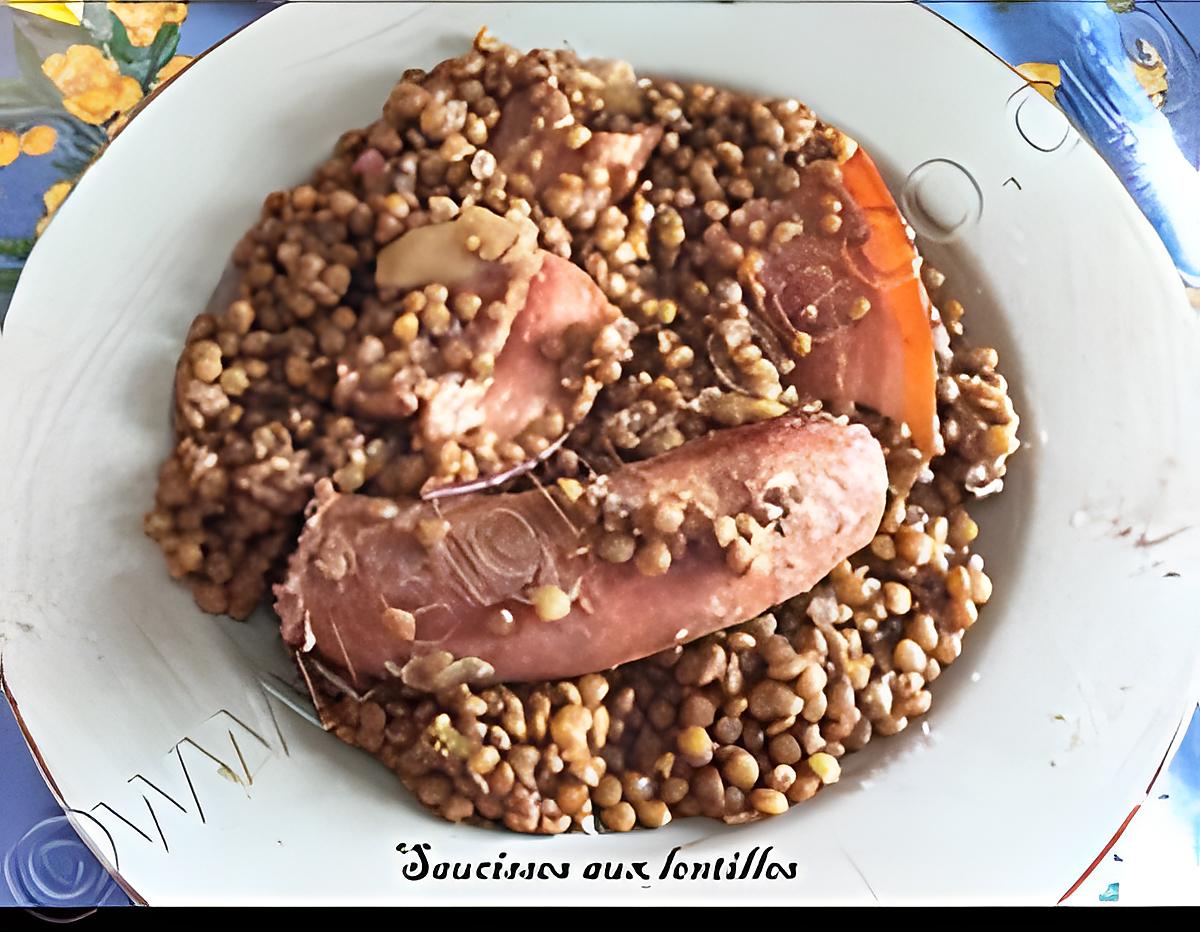 recette Saucisses aux lentilles