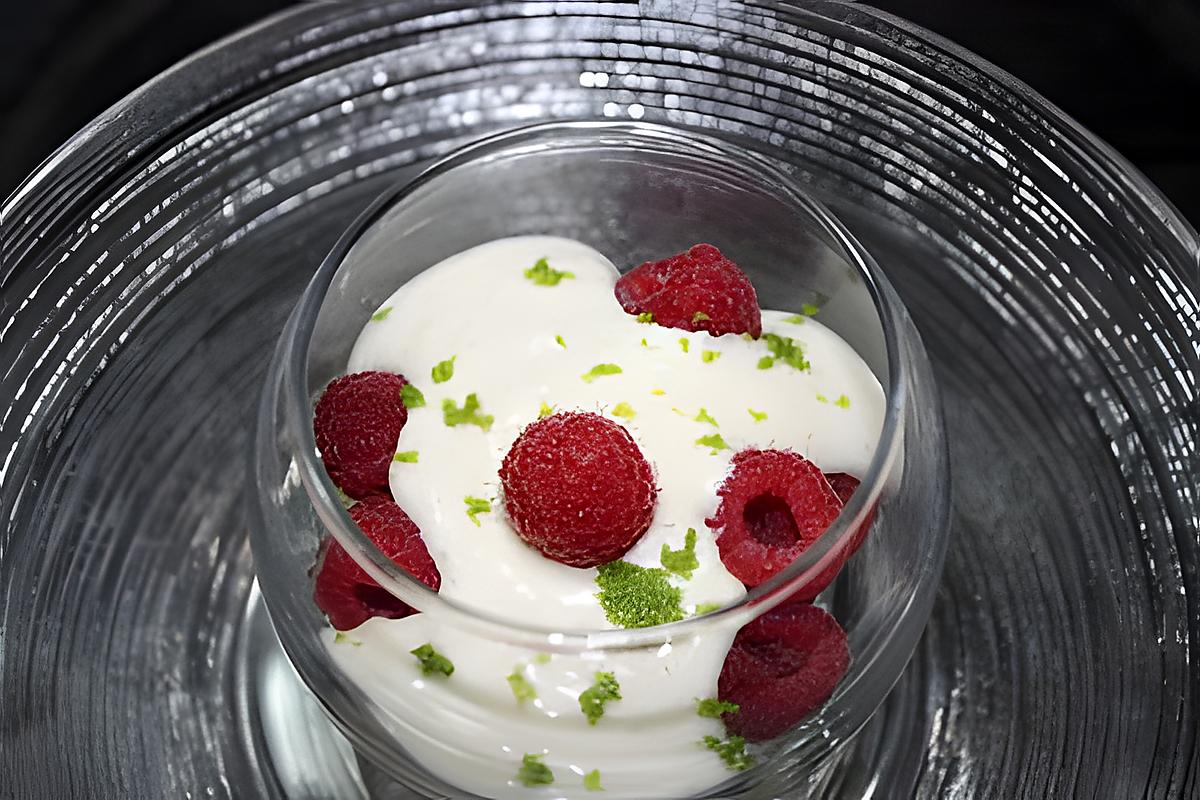 recette Verrine aux framboises