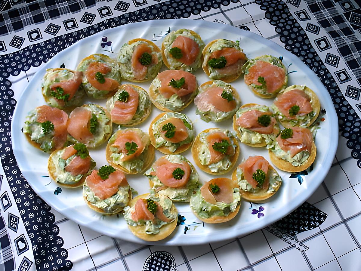 recette mini blinis à la chiffonade