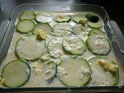 recette Gratin de courgettes à la crème-gruyère