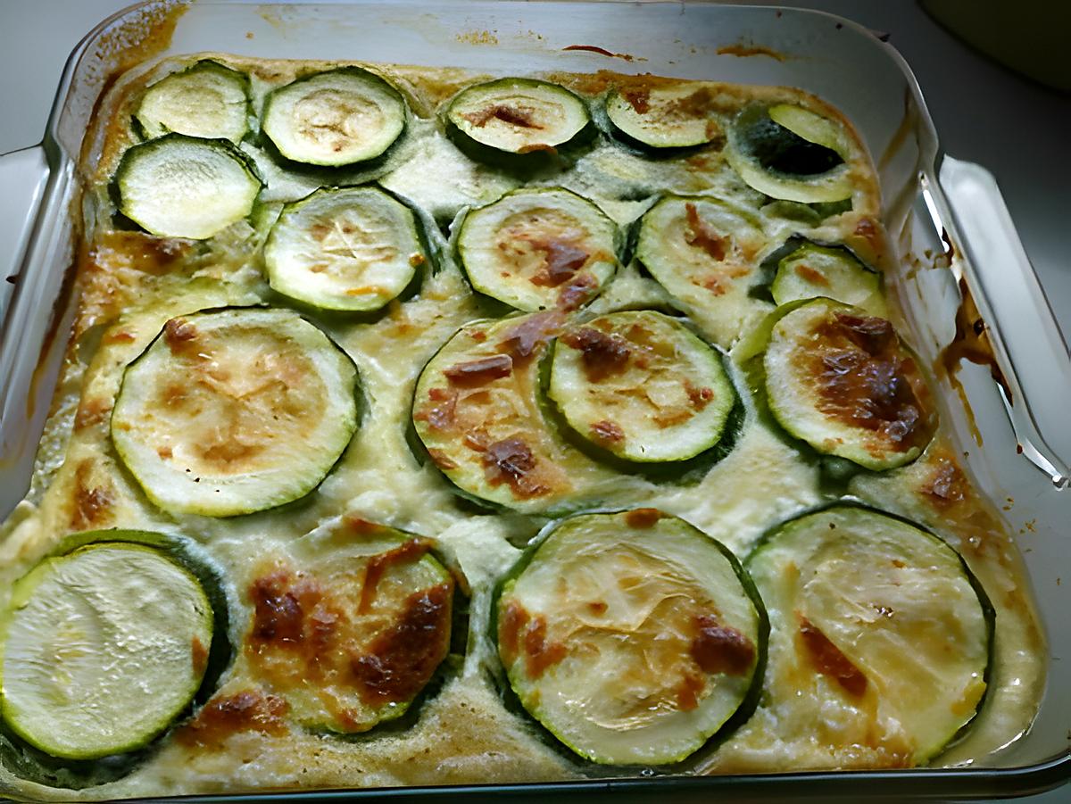 recette Gratin de courgettes à la crème-gruyère