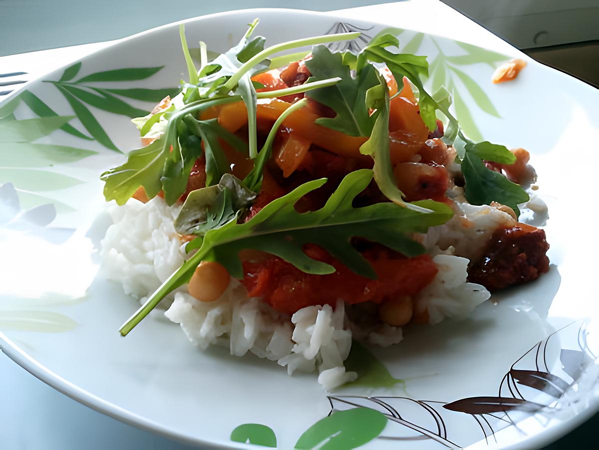 recette Casserole de chorizo au poivron et aux pois chiches