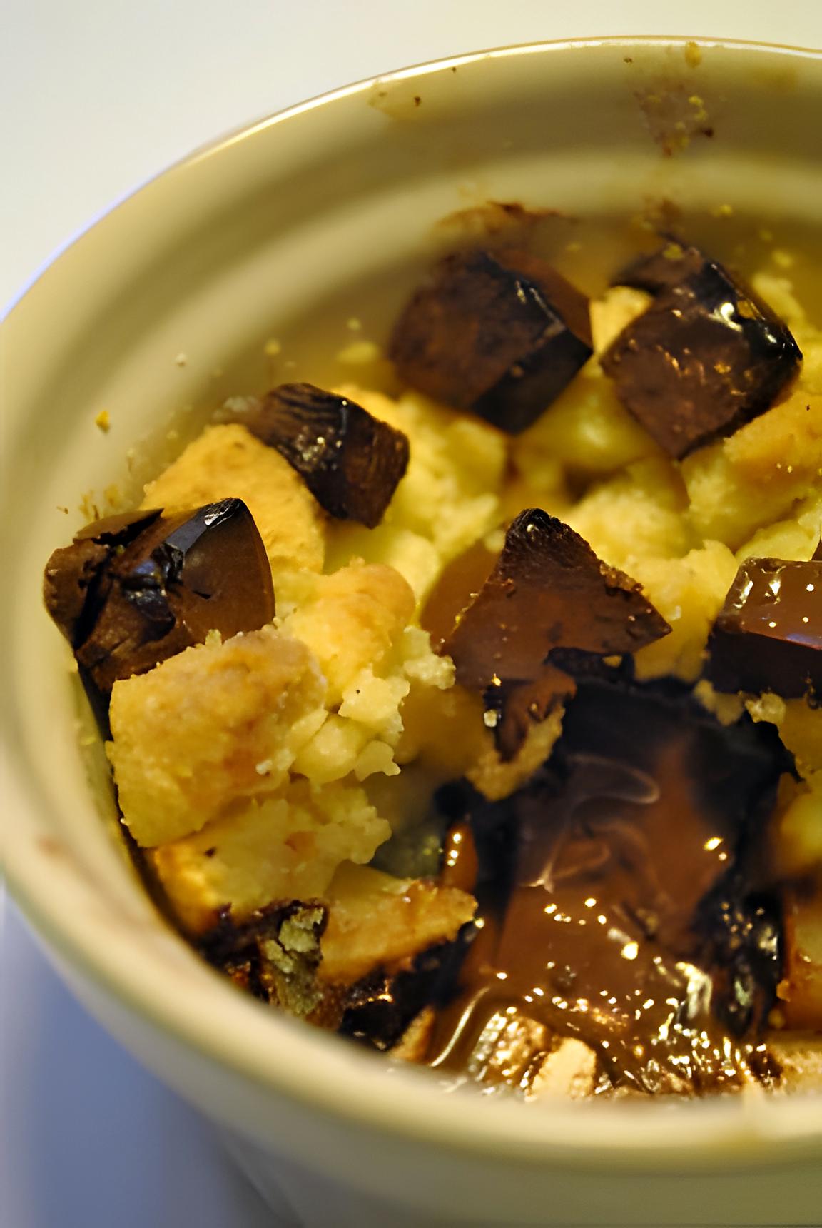 recette Crumble aux pommes et coeur fondant au chocolat noir